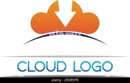 Cloud servers data logo and symbols icons Stock Vector