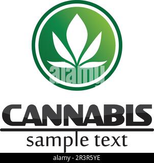 cannabis marijuana vector logo and design Stock Vector