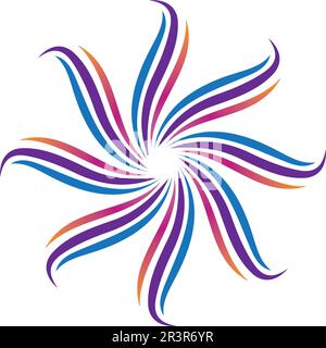 illustration of the sound wave icon vector icon template logo Stock Vector