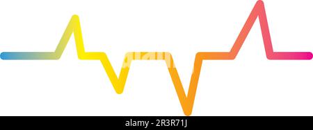 illustration of the sound wave icon vector icon template logo Stock Vector