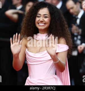May 24, 2023, Cannes, Cote d'Azur, France: LENA MAHFOUF attends the screening of 'The-Pot-Au-Feu' during the 76th Annual Cannes Film Festival at Palais des Festivals. (Credit Image: © Mickael Chavet/ZUMA Press Wire) EDITORIAL USAGE ONLY! Not for Commercial USAGE! Stock Photo