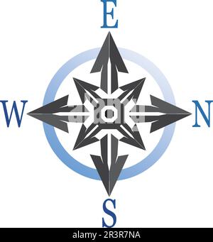 Vector Compass signs and symbols logo Stock Vector