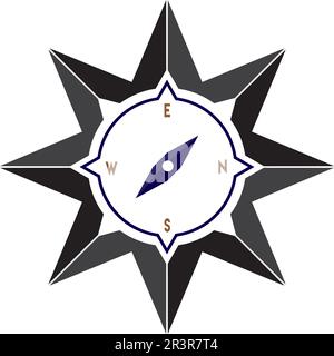 Vector Compass signs and symbols logo Stock Vector