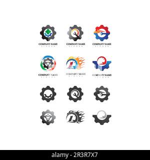 Gear Logo Template vector icon illustration design Stock Vector