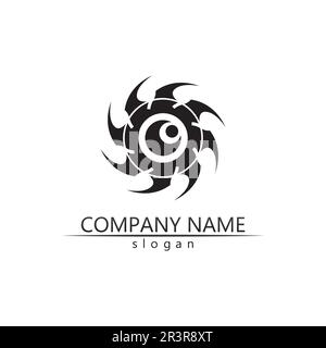 Technology circle logo and symbols Vector Stock Vector