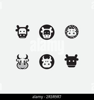 Cow Logo Template vector icon illustration design Stock Vector