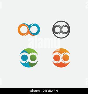 Infinity Design Vector icon illustration Logo template design Stock Vector