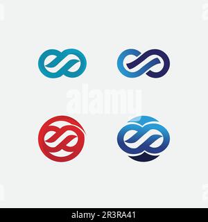 Infinity Design Vector icon illustration Logo template design Stock Vector