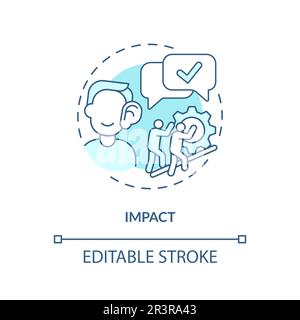 Impact turquoise concept icon Stock Vector