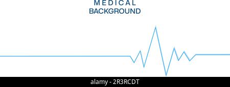 Medical molecular background with medical elements, cardiogram. Biotechnological concept, innovative technologies, health care. Stock Vector