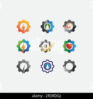 Gear Logo Template vector icon illustration design Stock Vector