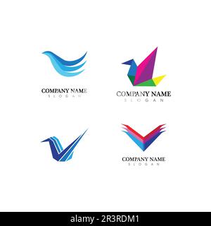 Bird wing Dove Logo Template vector illustration Stock Vector