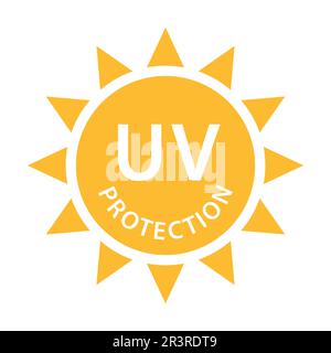 UV radiation icon vector solar ultraviolet light symbol for graphic design, logo, website, social media, mobile app, UI illustration. Stock Vector