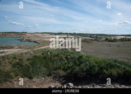 Gravel pit near Grumsin forest which is an UNESCO World Heritage Site