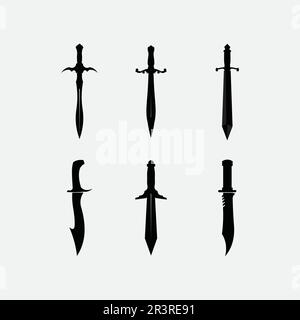 knife and Chef kitchen icon vector Cutlery Kitchen utensils symbol for cooking design logo Stock Vector