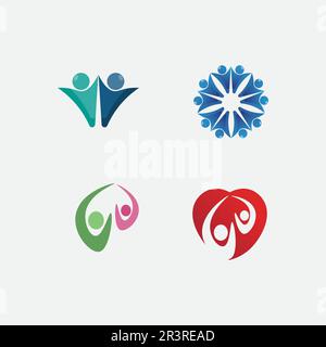 People vector and community Icon work group Vector illustration design Stock Vector