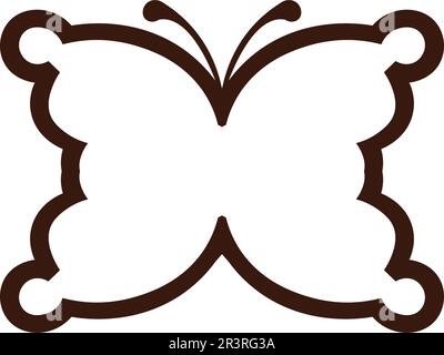 Vector - Butterfly conceptual simple, colorful icon. Logo. Vector illustration Stock Vector