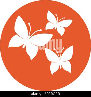 Vector - Butterfly conceptual simple, colorful icon. Logo. Vector illustration Stock Vector