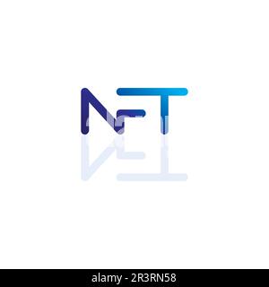 NFT letter and font technology  line icon set Crypto Icon or Logo Symbol vector illustration Stock Vector