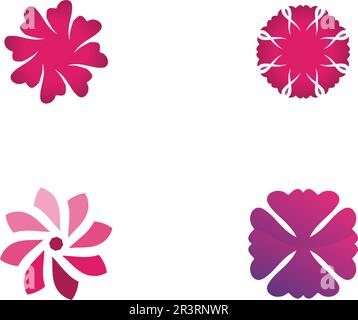Vector - Vector set of floral patterns on a white background Stock Vector