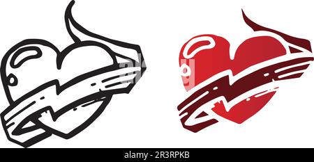 Love Logo and valentine day symbols Vector Template icons app Stock Vector
