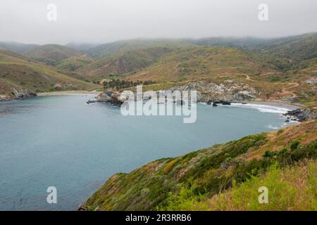 The interior of Catalina Island is well worth an exploratory trip off the coast of southern California. Stock Photo