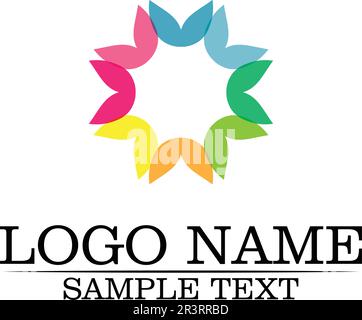 Beauty Vector flowers design logo Template icon Stock Vector