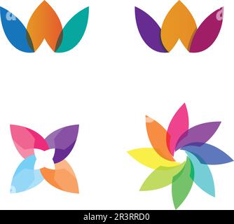 Beauty Vector flowers design logo Template icon Stock Vector
