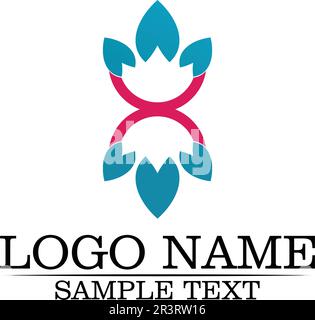 Beauty Vector flowers design logo Template icon Stock Vector