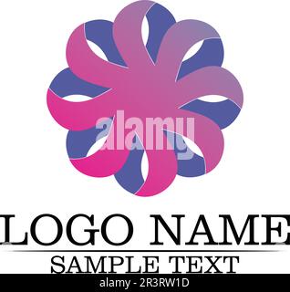 Beauty Vector flowers design logo Template icon Stock Vector