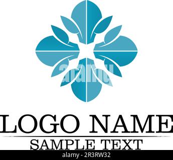 Beauty Vector flowers design logo Template icon Stock Vector