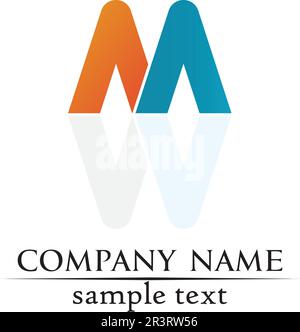 Letter M vector icons such logos Stock Vector