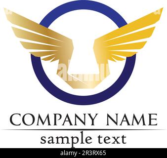 Falcon Wings Logo Template vector icon logo design Stock Vector