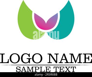 Beauty Vector flowers design logo Template icon Stock Vector