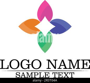 Beauty Vector flowers design logo Template icon Stock Vector