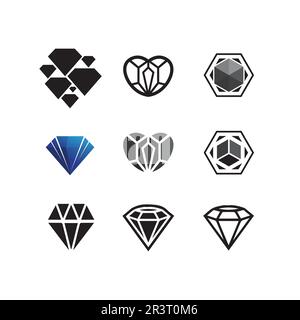 Diamond Logo Template vector icon illustration design Stock Vector