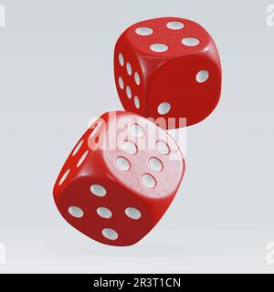Isolated dice for casino or gambling concept Stock Photo
