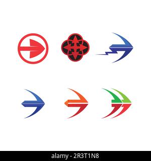 Arrow vector illustration icon Logo Template design Stock Vector