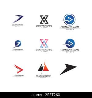 Abstract letter A and Arrow head logo design vector illustration Stock Vector