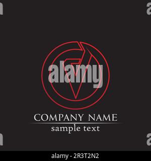 V logo corporate design vector V letters business logo and symbols template Stock Vector