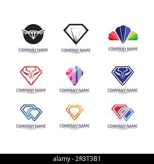 Diamond Logo Template vector icon illustration design Stock Vector