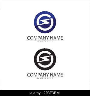 flash electric Vector lightning icon logo and symbols Stock Vector