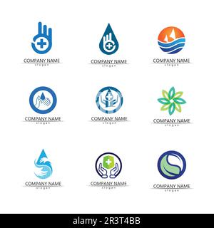 health protection with shield logo design vector template for medical or insurance company-vector Stock Vector