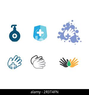 health protection with shield logo design vector template for medical or insurance company-vector Stock Vector
