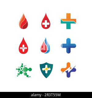 Human care logo and  character logo sign illustration vector design Stock Vector