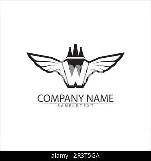W Letter Logo Template vector illustration design Stock Vector