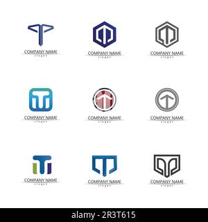 letter T logo image and font T design graphic  vector Stock Vector