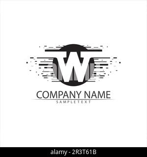 W Letter Logo Template vector illustration design Stock Vector