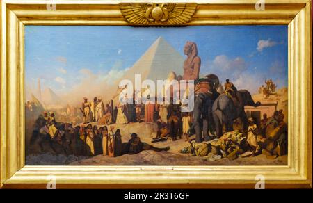 Cambises y Psammenita, Adrien Guignet, Museo del Louvre,museo nacional de Francia, Paris, France,Western Europe. Stock Photo