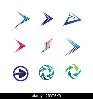 Arrow vector illustration icon Logo Template design Stock Vector